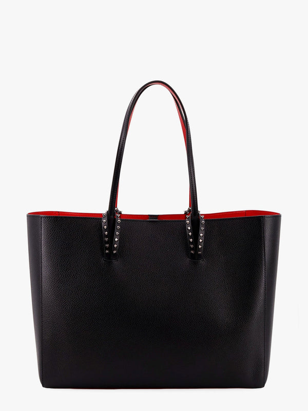 Cabata leather shoulder bag with metal studs detail on the front