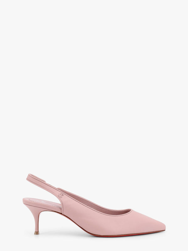 Sporty kate leather slingback with metal monogram