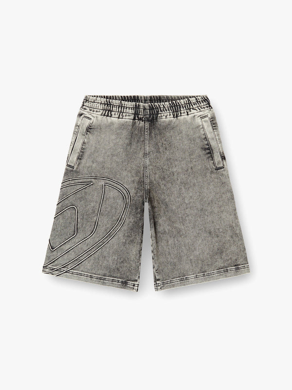 D-enny-s track délavé grey denim bermuda shorts