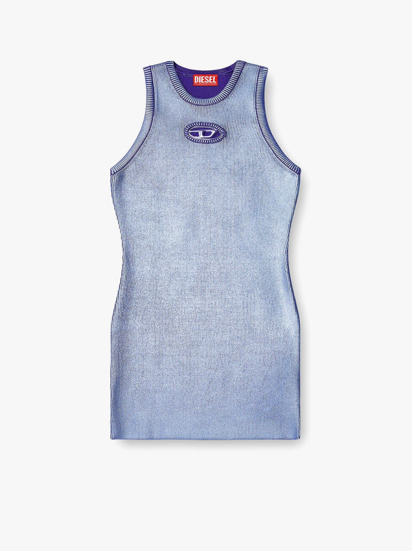 M-caddix viscose blend dress with frontal logo
