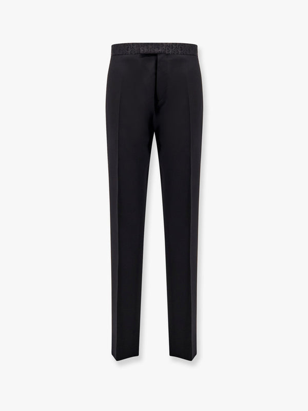 Virgin wool Tuxedo Trousers with Dior Oblique detail
