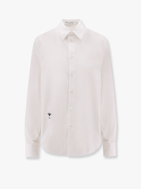 Cotton shirt with Bee and Monogram embroidery