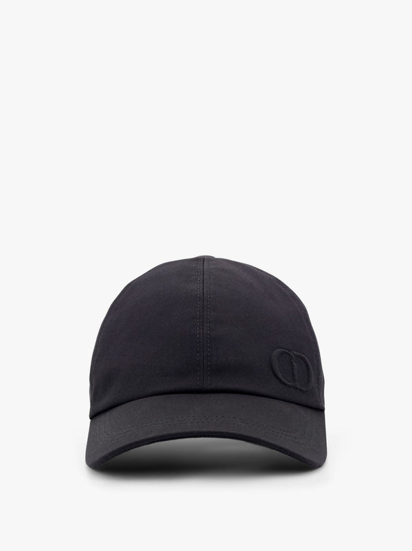 Cotton baseball hat with embossed cd monogram
