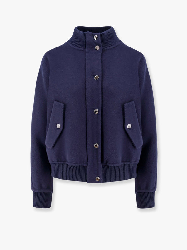 Virgin wool and silk bomber with dior oblique internal motif