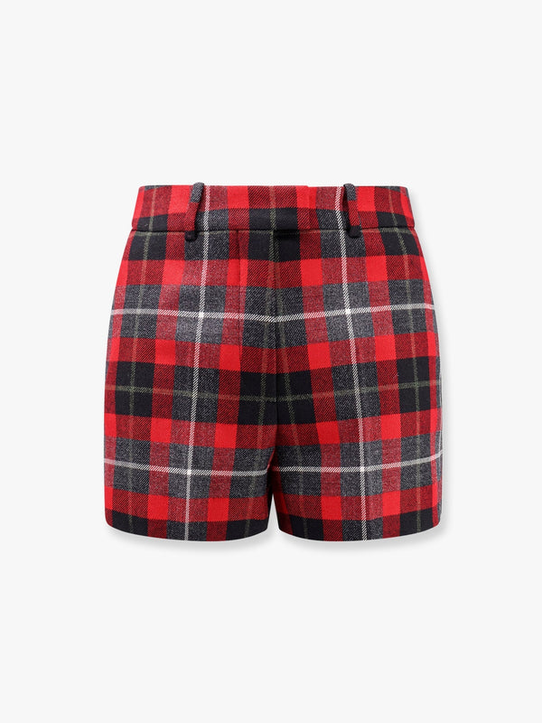 Dior Tartan Wool Shorts With  Check'N'Dior Motif