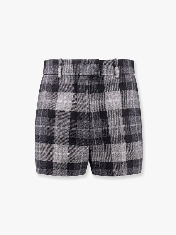 Dior Tartan Wool Shorts With  Check'N'Dior Motif