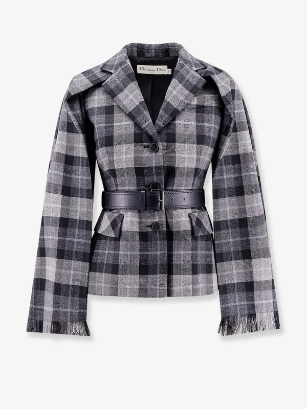Dior Madras Blazer With Belt And Removable Scarf