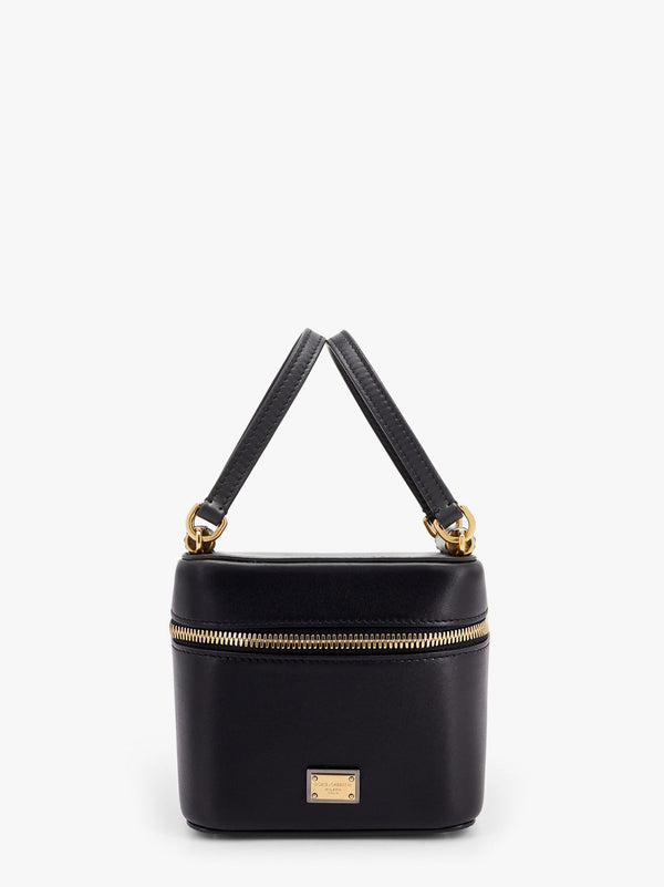 Dolce E Gabbana Sicily Leather Handbag With Iconic Logo Plate