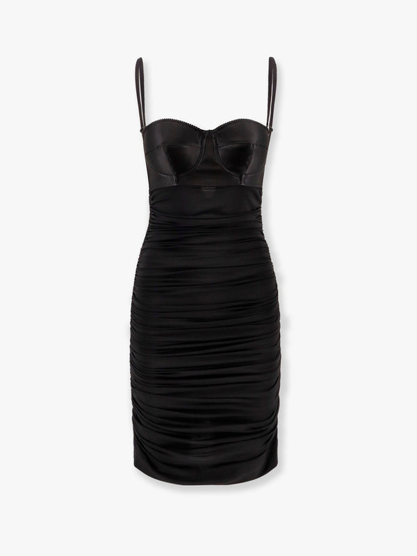 Dolce & Gabbana Viscose Blend Dress With Bra Detail