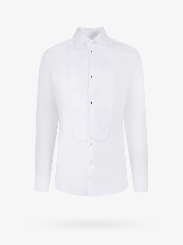 Dolce & Gabbana Cotton Shirt With Frontal Plastron
