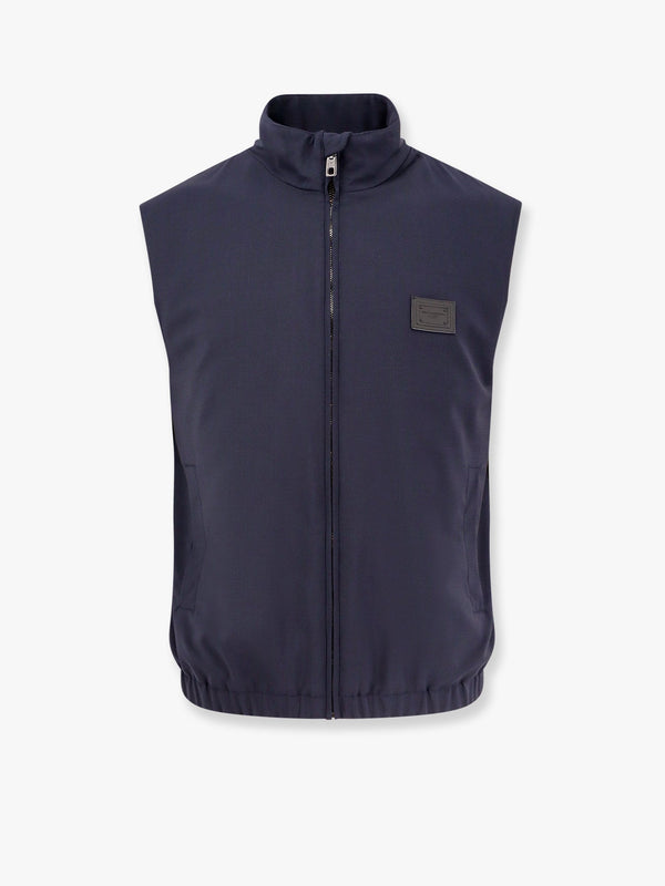 Dolce E Gabbana Wool Blend Sleeveless Jacket