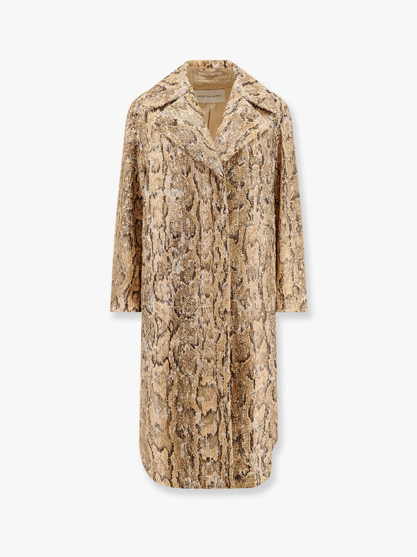 Ricca cotton coat with sequins embroidery