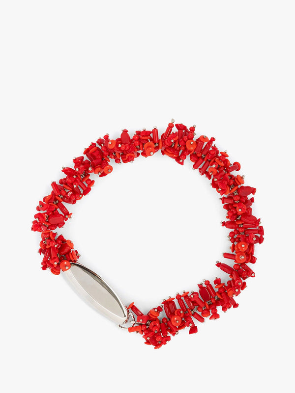 Glass and metal necklace