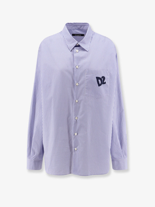 Dsquared2 Dsquared2 Summer Lovers Oversized Striped Cotton Shirt