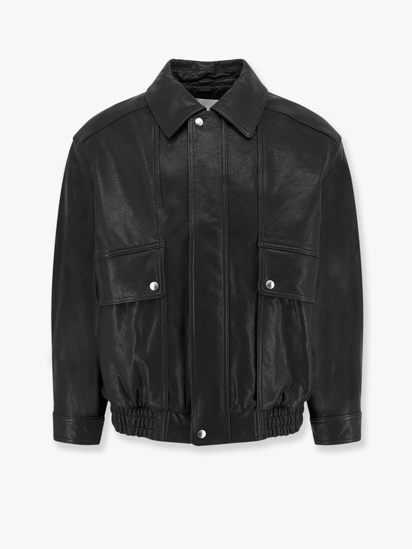 Oversize leather jacket