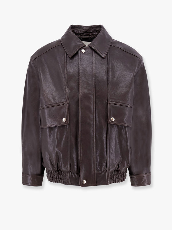 Oversize leather jacket