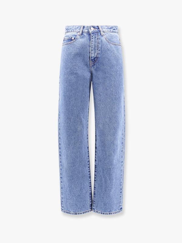 Cotton jeans with back logo patch