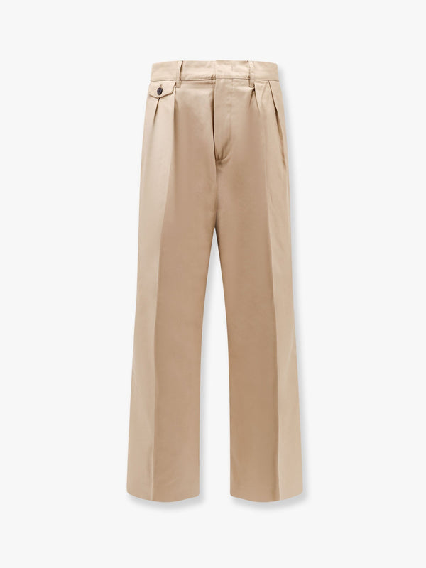 Cotton blend trouser with frontal pinces