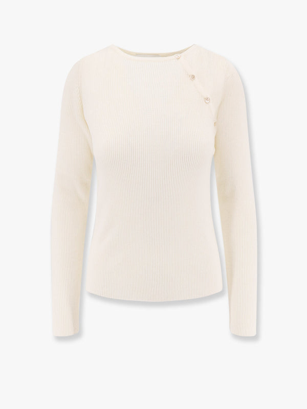 Ribbed fabric sweater