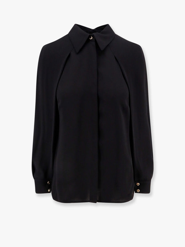 Elisabetta Franchi Viscose Shirt With Gold Metal Button