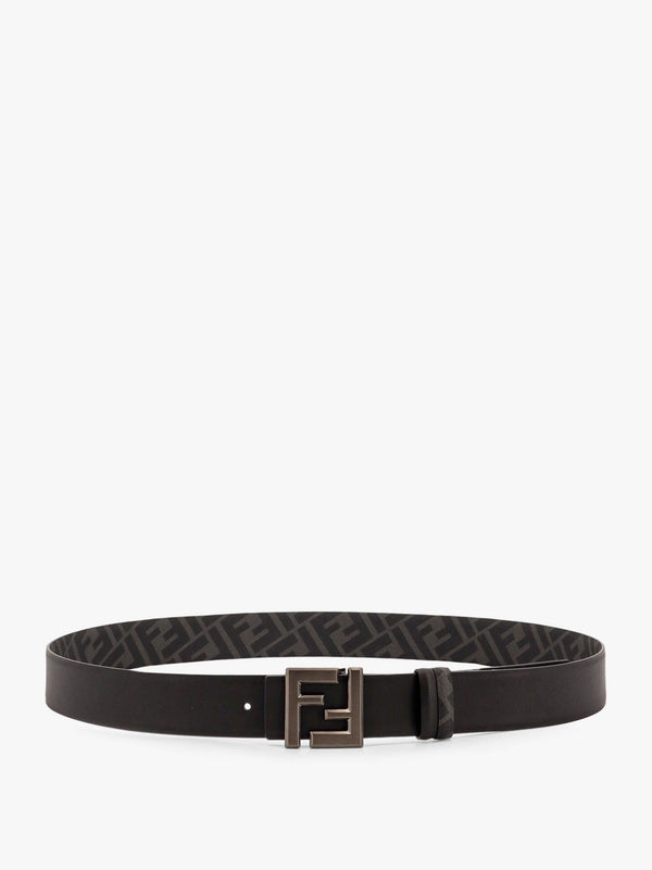 Reversible leather and ff fabric belt
