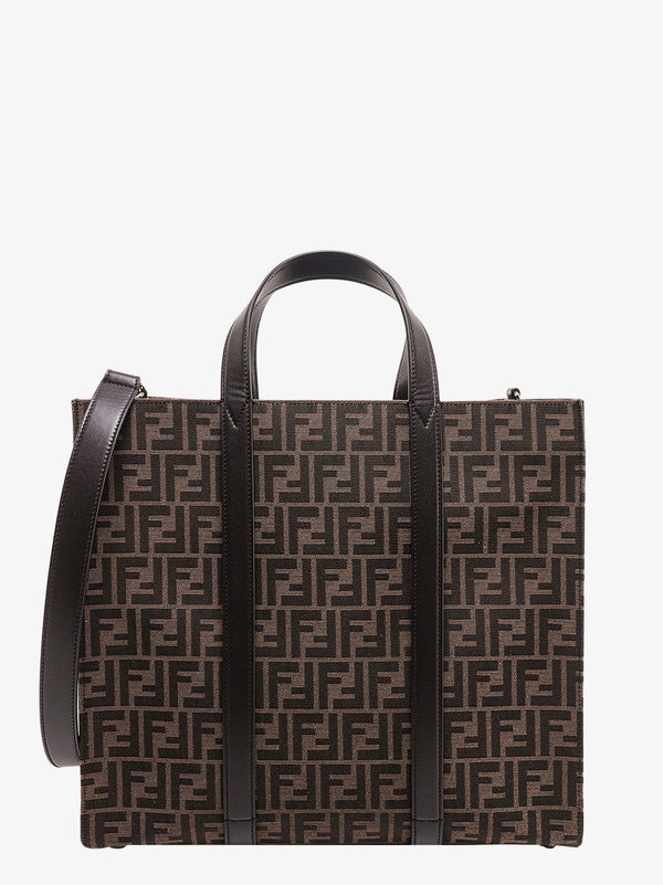 Handbag with ff recycled jacquard fabric