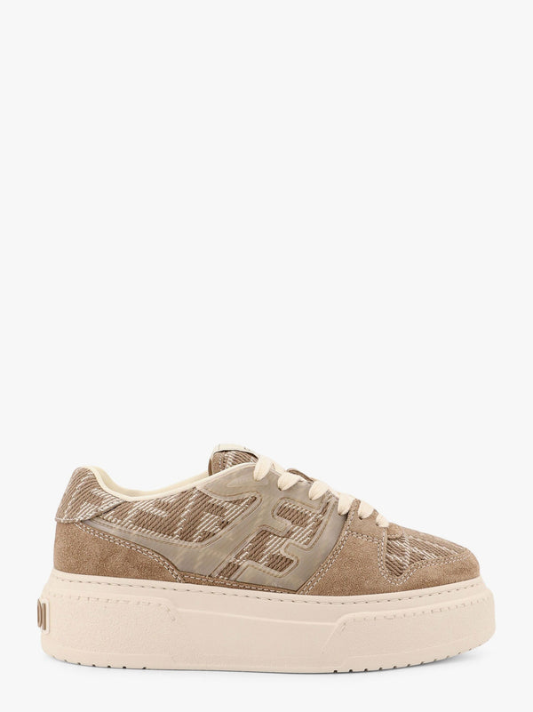 Match canvas and suede low-top sneakers