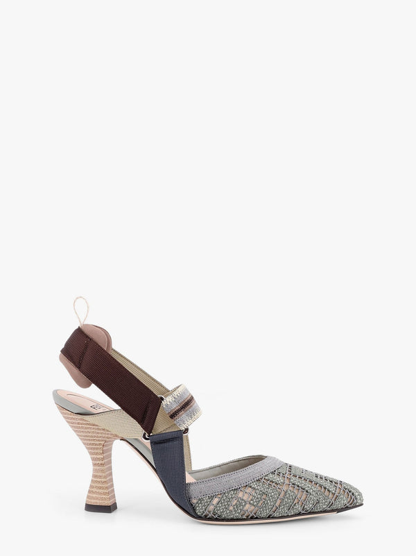 Colibrì mesh slingback with FF embroidery