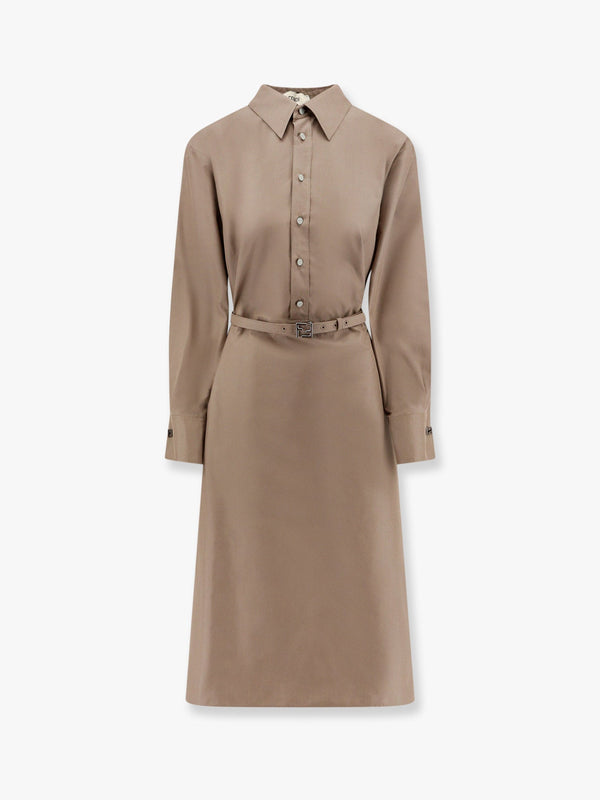 Cotton and silk chemisier dress