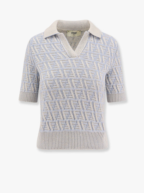 Ff cashmere and wool polo shirt