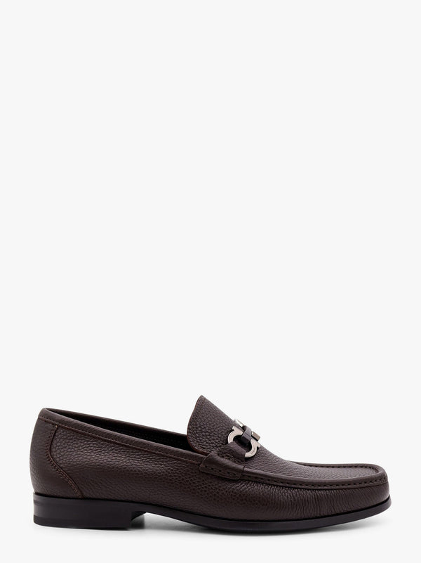 Grandioso leather loafer with gancini detail