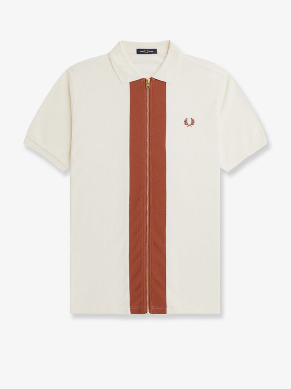 Fred Perry Cotton Polo Shirt With Zip