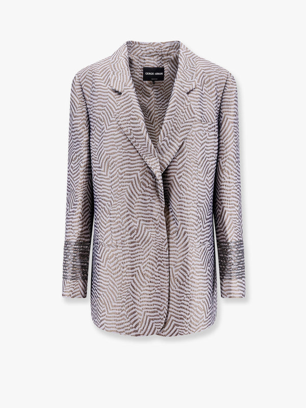 Silk blend lined blazer