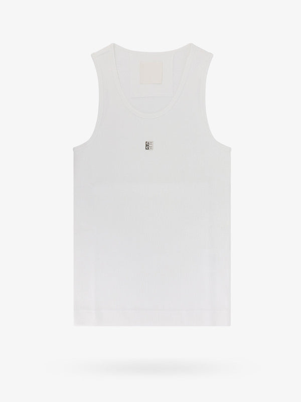 Ribbed tank top with 4g detail
