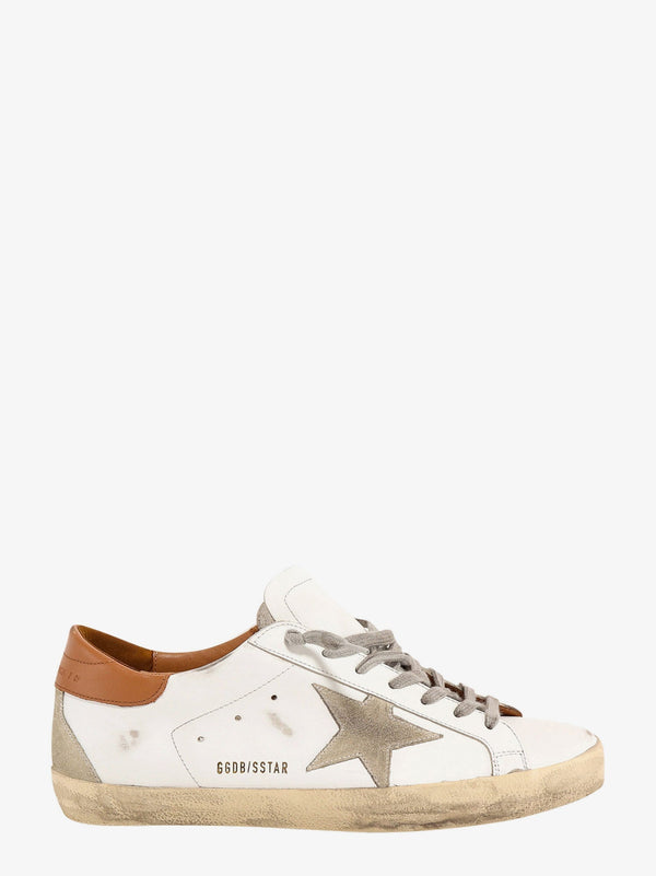 Super-star leather sneakers with back contrasting patch