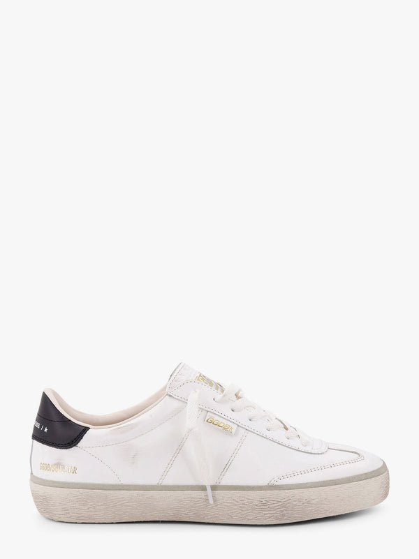 Leather low-top soul star sneakers with used effect