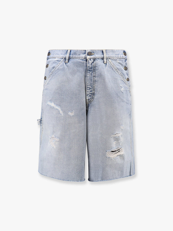 Mike denim short pants with iconic detail