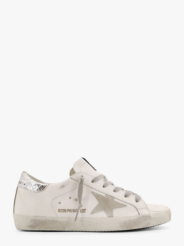 Leather sneakers with back laminated patch