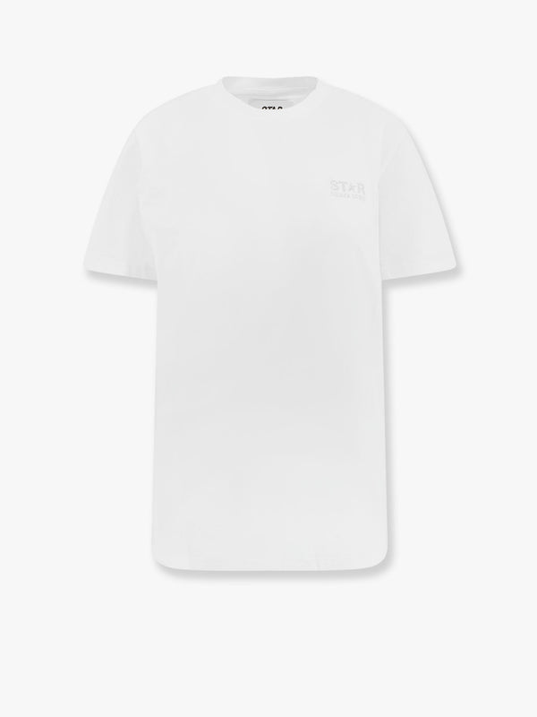 Cotton t-shirt with back glittered print