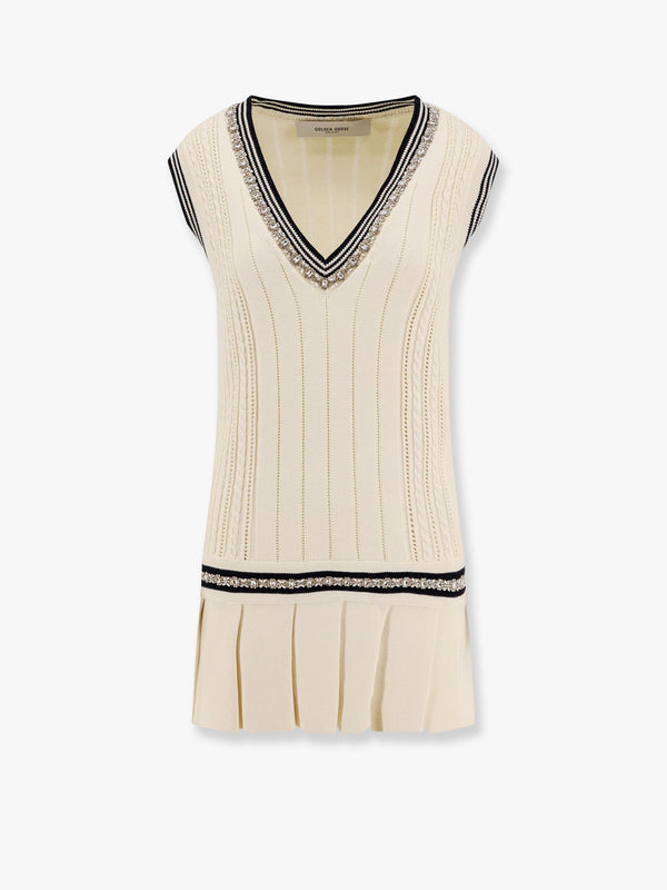 Organic cotton dress with crystals embellishment