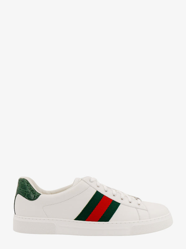 Ace leather sneakers with lateral web band