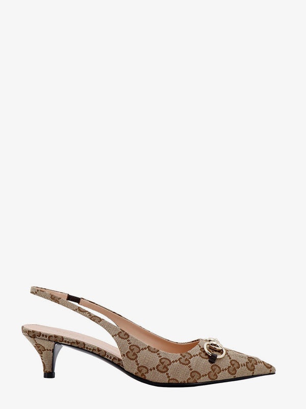 GG fabric slingback