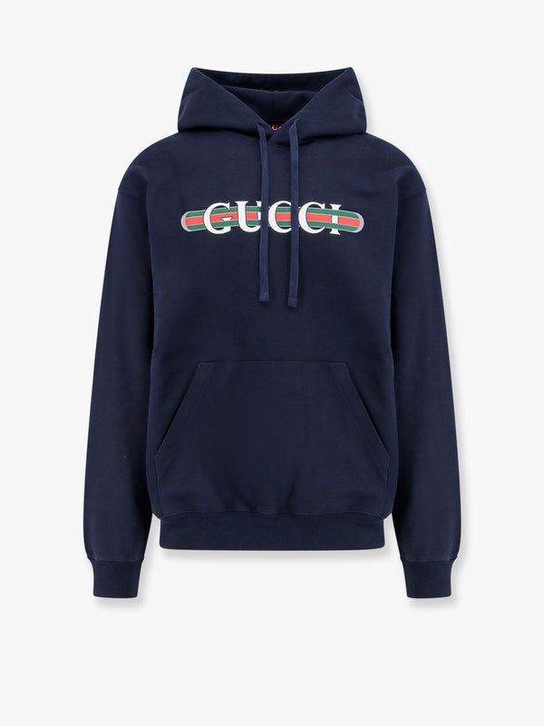 Gucci Cotton Sweatshirt With Gucci Web Print