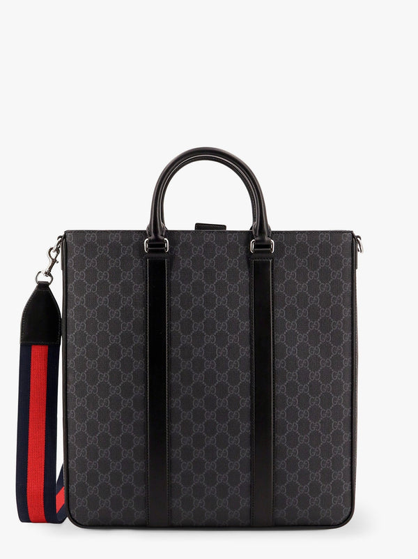 Gg supreme fabric shopping bag with shoulder strap