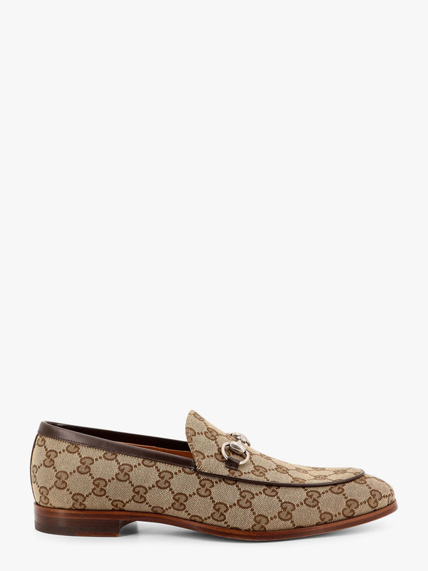 Gg supreme fabric and leather loafer