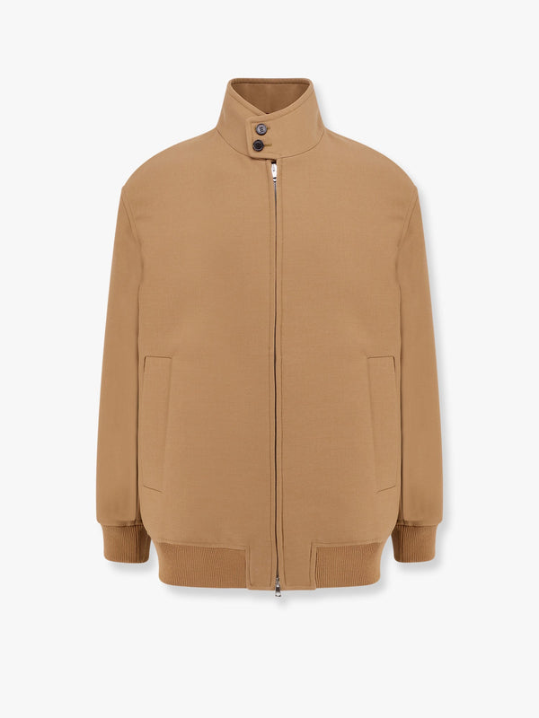 Wool jacket with gg lining