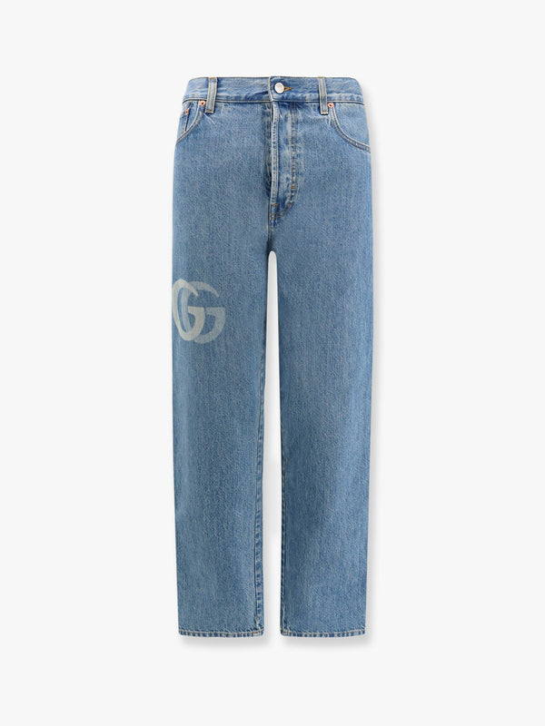 Jeans with lasered double g