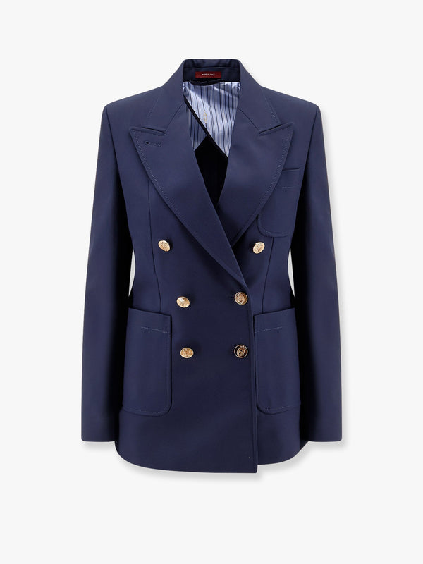 Gucci Cotton Blazer With Iconic Gucci Crest Buttons