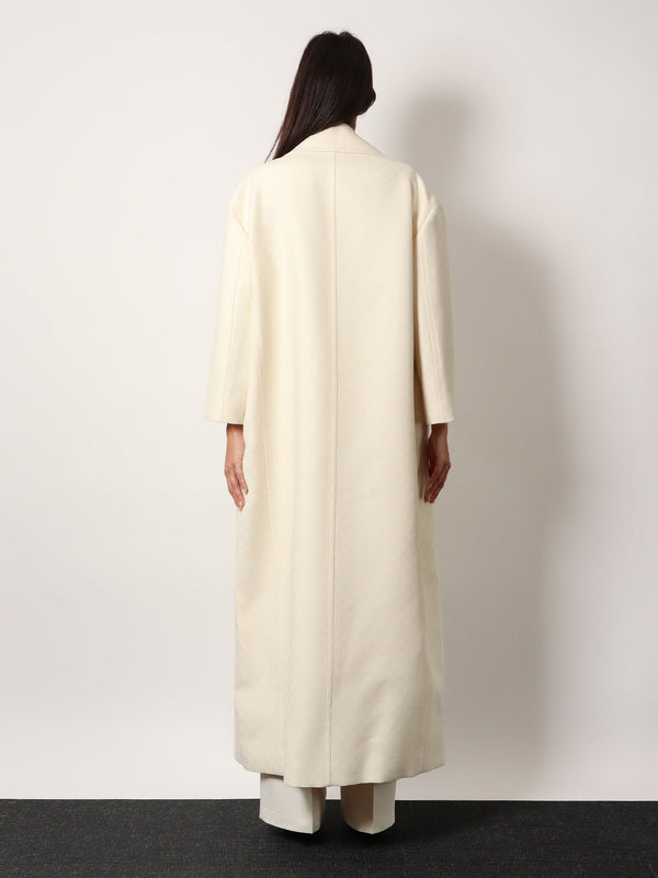 Gucci Wool And Silk Crepe Coat With All-Over Gg Motif