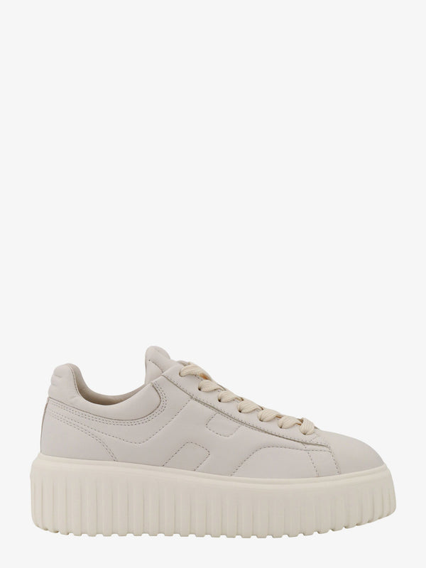 Hogan H-Stripes Leather Sneakers With Contrasting Detail